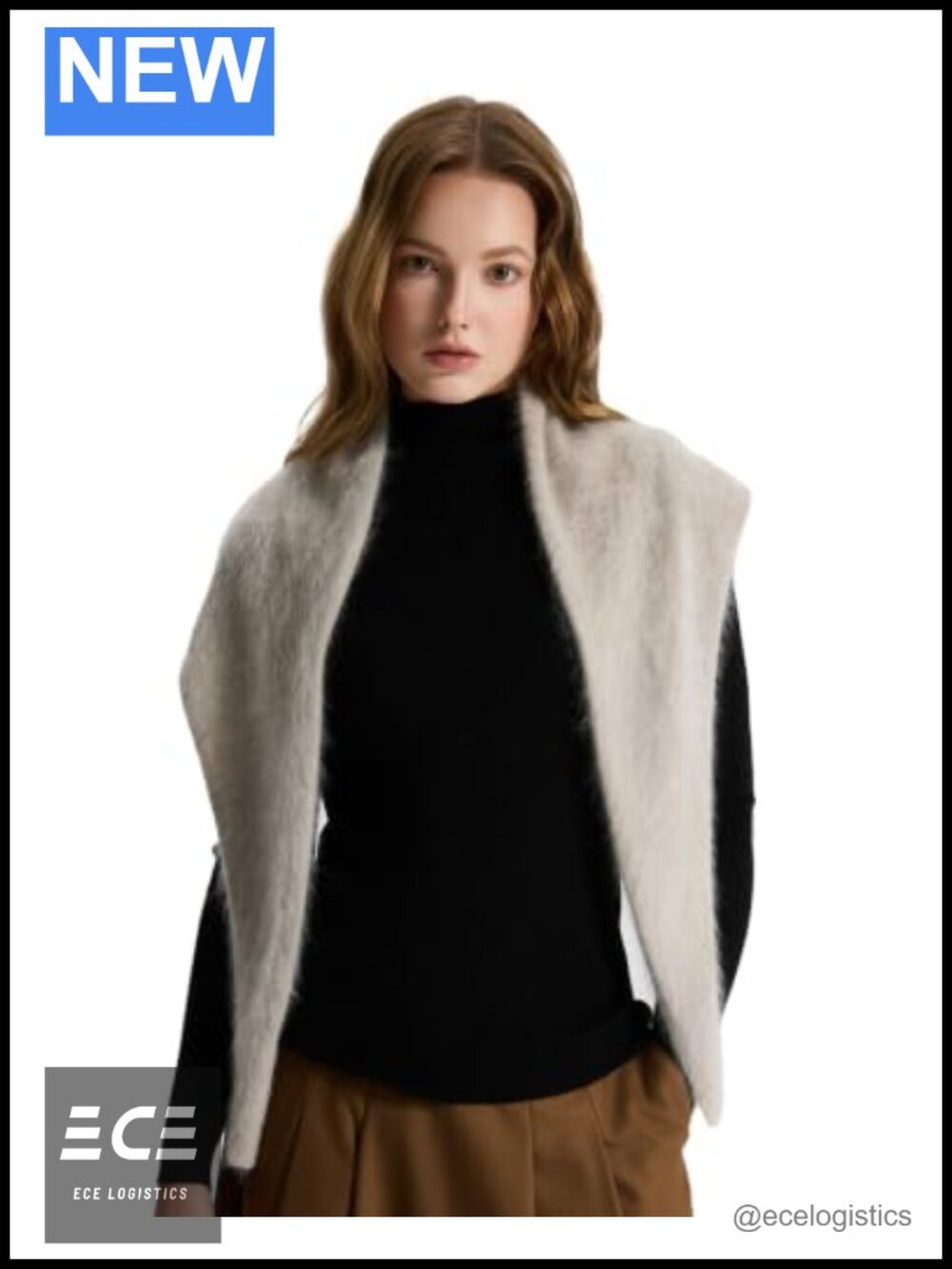 100% Cashmere Triangle Scarf Knitted Shawl Brushed Winter Wrap